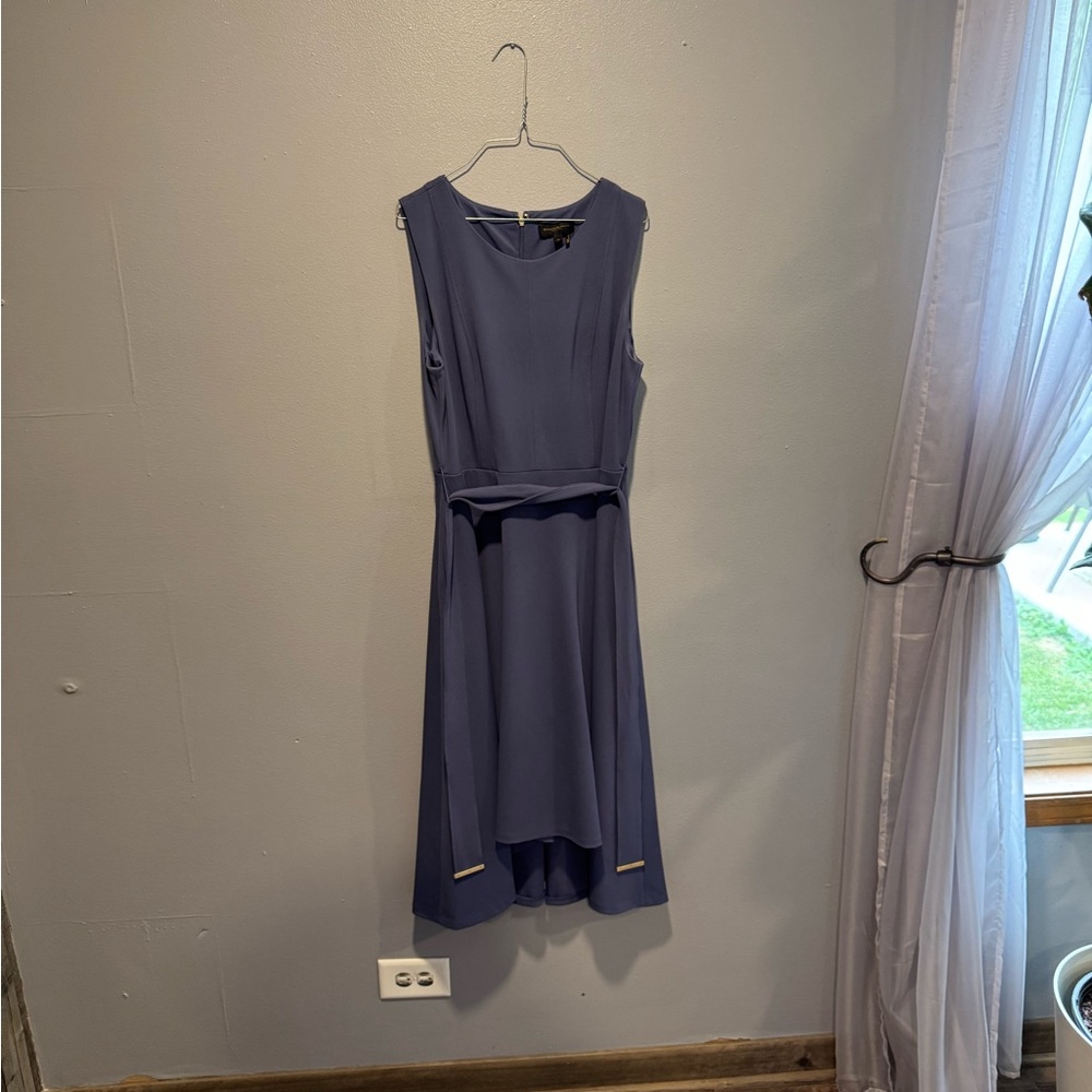 Donna Karan Slate Blue High-Low Dress